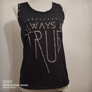 𝅺express Sz Small Black Sleeveless T-shirt.
